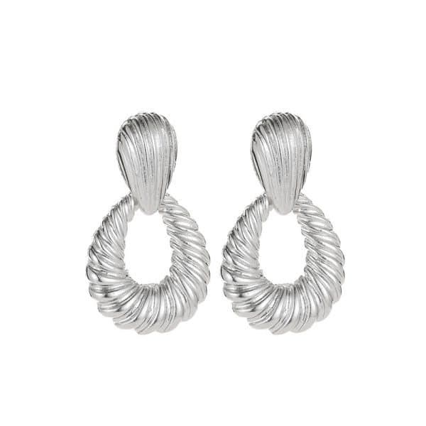Alloy Plated Water Drop Shaped Eardrops