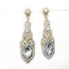 Alloy Diamond Drop Shape Pendant Stud Earrings