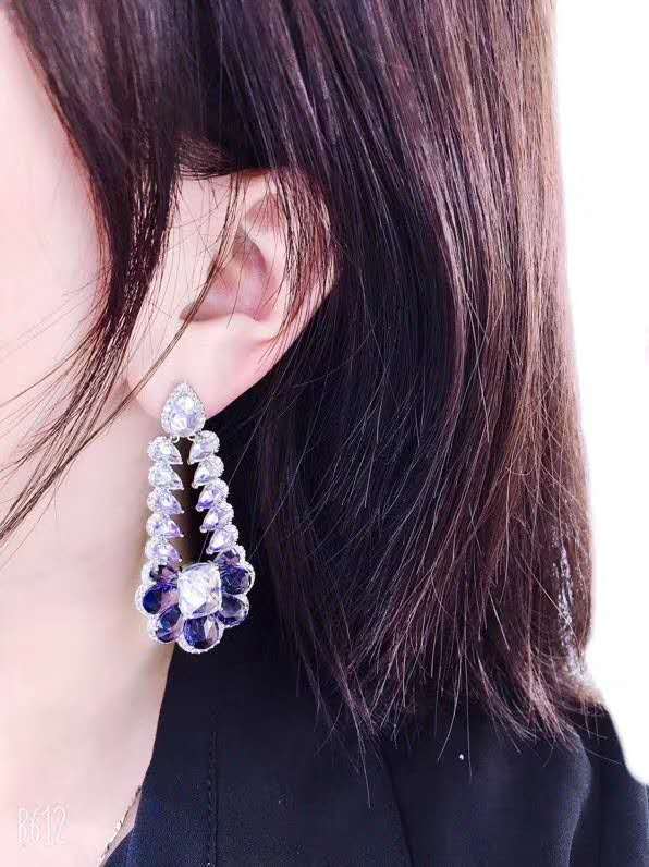 Water Drop Earrings With Exaggerated And Elegant Personality
