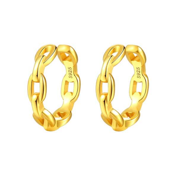 Golden Geometric Cold Wind Small Circle Ring