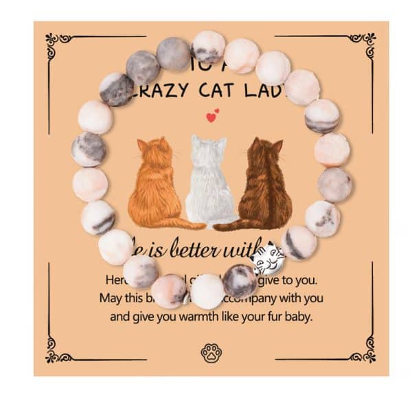 Fashion Jewelry Natural Stone Cat Bracelet Black Magnet Tiger Spot Bracelet