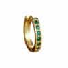 Trendy Circle Zircon Perforated Stud Earrings