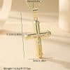 Cross Copper-plated Gold Men's And Women's Fashion Design 14k Long Necklace