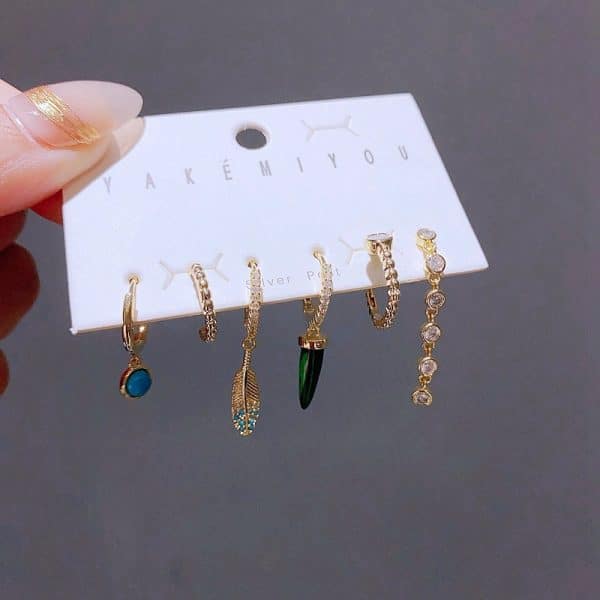 Women's Fashion Vintage Turquoise Earring Set