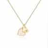 18K Real Gold Plating Letter In White Fritillary Advanced Cold Style Female Clavicle Chain