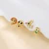 Halloween Plated 18K Real Gold Cartoon Pumpkin Earings Set