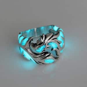 Chinese Style Luminous Dragon Pattern Ring