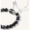 Black Agate Bracelet Small Love Lock Couple Necklace Bracelet
