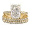 S925 Sterling Silver Super Shiny Ice Flower Cut Zircon Ring Suit