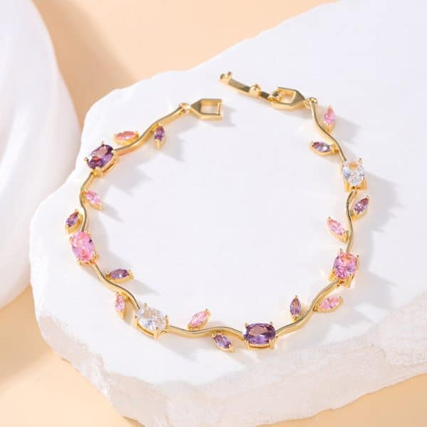 Zircon Tennis Bracelet Bride Ornament Combination