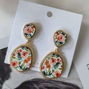 Fashion Exaggerated Water Drop Oval Stud Earrings
