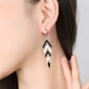 Women's Fashion Cut Head Drop Earrings