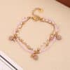 Titanium Steel Beaded Multi-layer Crystal Bracelet String