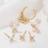 Mini Set Earrings Simple Women's Small New Butterfly