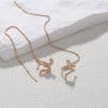 Cross Border Jewelry Wholesale Niche Design Earrings Female Fashion Europe And America Snake Shaped Copper Micro Set Zircon Long Tassel Ear Line