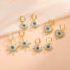 Personalized Blue Eye Color Preserving Bronze Micro Set Earrings