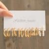 European And American Style Metal Ear Ring Square Retro Set 6-piece Set