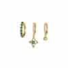 Simple And Fashionable Zircon Tassel Earrings Set