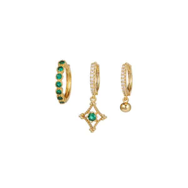 Simple And Fashionable Zircon Tassel Earrings Set