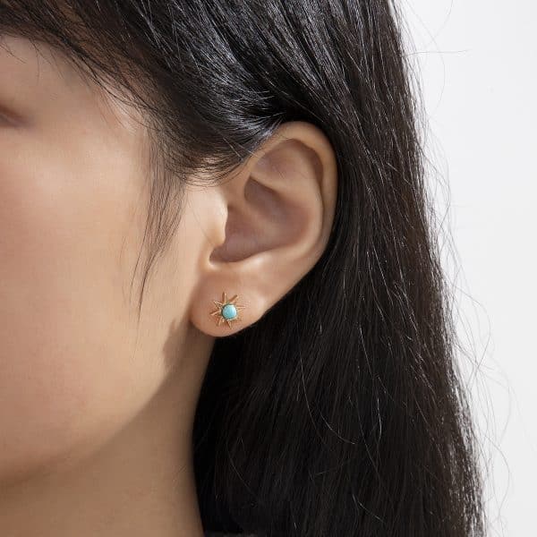 Multi-element Letter Shape Earring Set