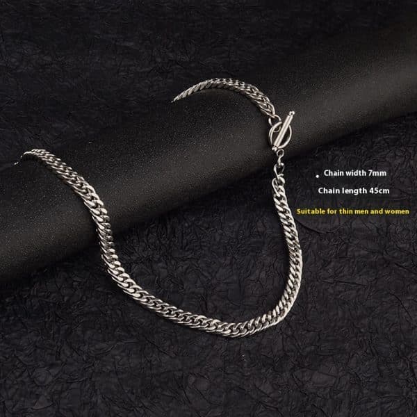 Advanced Double-woven Four-sided Grinding Trend Men's Versatile Simple Necklace