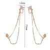 Ear Bone Clip Ear Line Integrated Long Tassel Earrings Micro Set Zircon Five Pointed Star Earrings Ear Clip Jewelry
