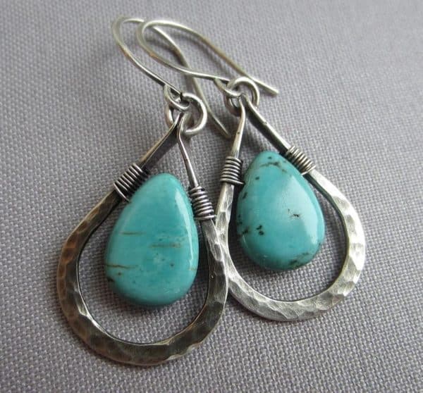 925 Turquoise Drop Earrings