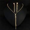 Bridal Ornament Set Wholesale Handmade Fashion Tassel Claw Chain Necklace Earrings Photography Jewelry Set