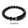 Black Agate Diamond-shaped Cut Bracelet For Women