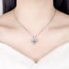 Beating Heart Necklace Light Extravagant Love Heart Ocean Heart Clavicle Chain Jewelry Suit