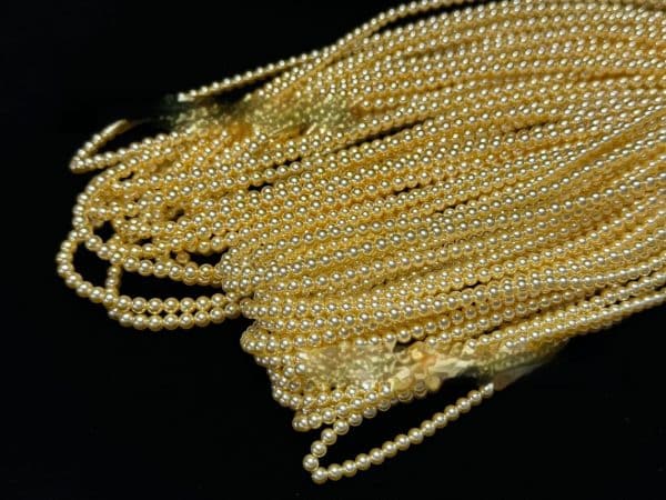 Straight Hole Glass Pearl Clothing Accessories Beaded