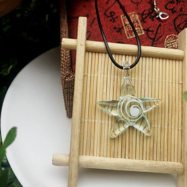 Creative Ocean Style Art Starfish Inner Spiral Necklace
