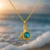 Women's Simple Temperamental Minority Design Ocean Pendant Necklace
