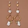 All-match Special-shaped Imitation Pearl Earrings Set