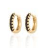 European And American Ins Round Micro-set Color Zircon Ear Buckle