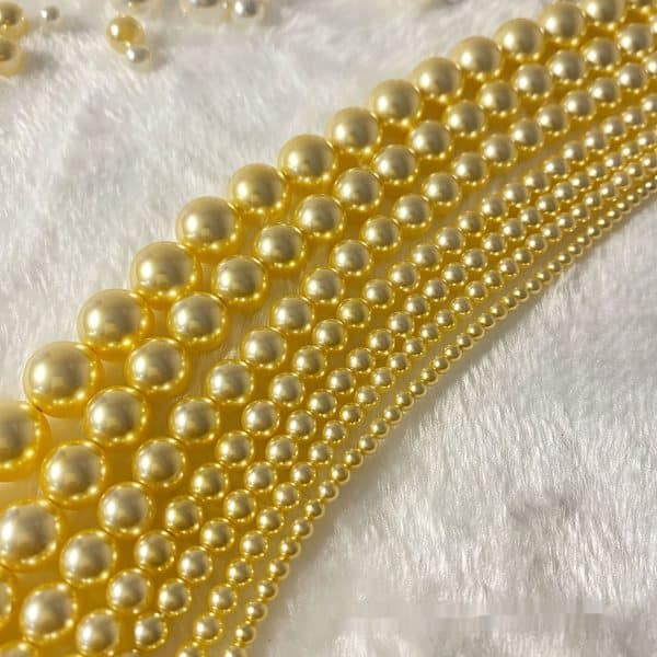 Straight Hole Glass Pearl Clothing Accessories Beaded