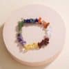 Count Color Natural Rough Stone Crystal Stone Elastic Bracelet