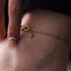 Asterism Titanium Steel Anklet Female Gold