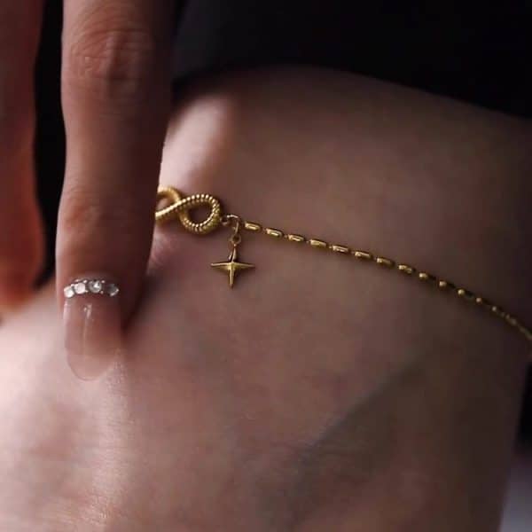 Asterism Titanium Steel Anklet Female Gold
