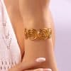 Exquisite And Versatile Creative Style Flower Temperament Cuff Bracelet