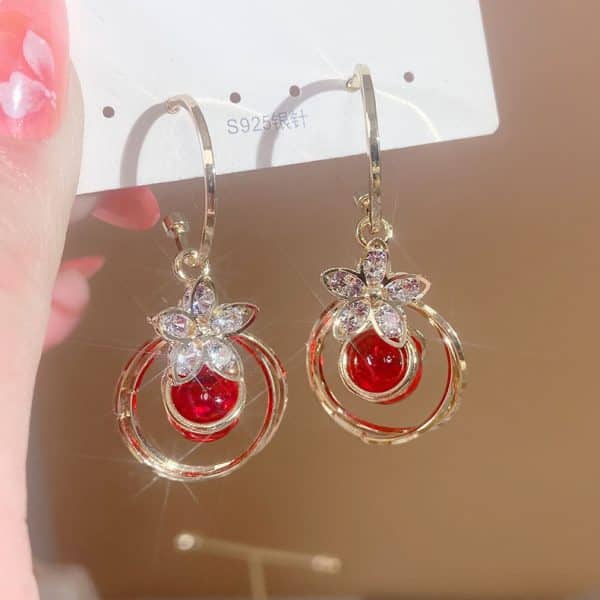 Chunky Braided Round Exaggerated Drop Earrings