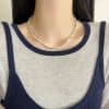 Double-layer Winding Small Pieces Of Silver Pearl Necklace For Women