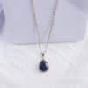 Water Drop Rose Gold Rhinestone Elegant Pink Color Necklace