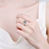 925 Sterling Silver Ring Bridal Bouquet 3 Karat Moissanite Ring