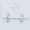 Women's Creative C-shaped Zircon Circle Stud Earrings