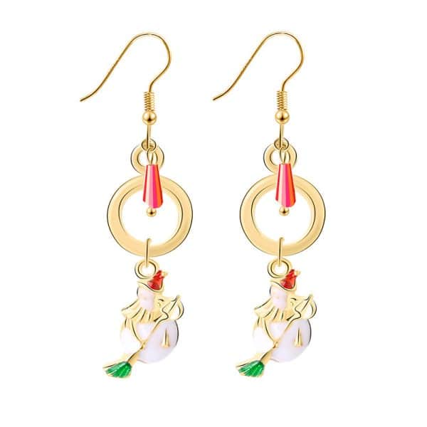 Christmas Creative New Long Oil Drop Earrings Simple
