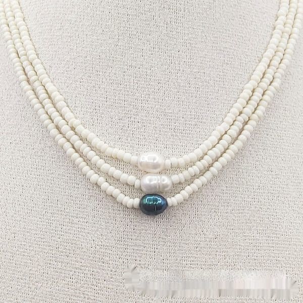 Beaded Twin Women's Pearl Necklace