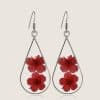 Double Sided Water Drop Dry Flower Earrings