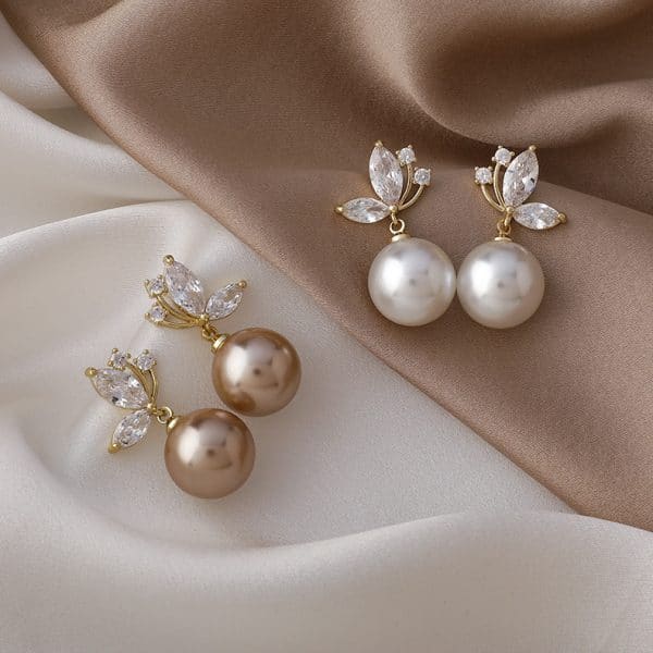 Stylish Micro-set Zircon Butterfly Earrings