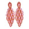 Colorful Crystals Water Drop Earrings Exaggerated Shiny